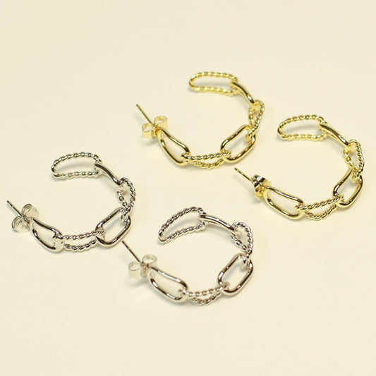 Twisted Chain hoops