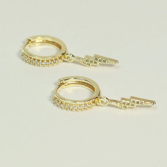 Gold bolt earrings